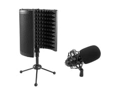OMNITRONIC Set MIC CM-78MK2 Large Diaphragm Condenser Mic + AS-04 Desk Microphone Absorber System