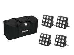 EUROLITE Set 4x LED Party Panel RGB+UV + Soft Bag