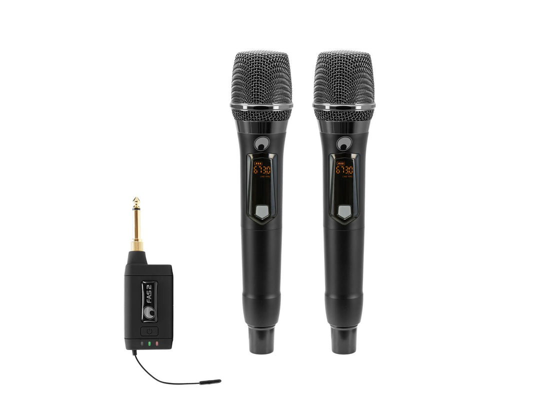 OMNITRONIC Set FAS TWO + 2x Dyn. Wireless Microphone 660-690MHz