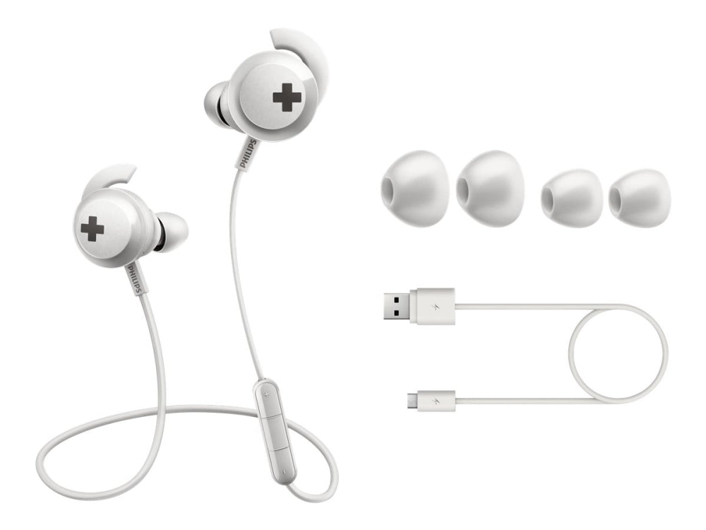 Philips SHB4305W Bluetooth Sportsøretelefoner (Hvid)