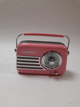 RETURVARE - Madison Retro Radio m. Bluetooth og FM (Pink)