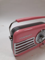 RETURVARE - Madison Retro Radio m. Bluetooth og FM (Pink)