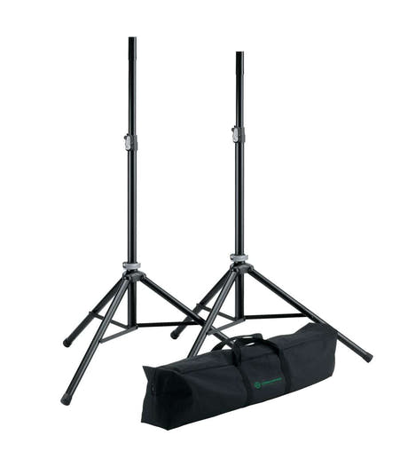 K&M - Højttalerstativer med taske Bundle (40kg, 1,9m)