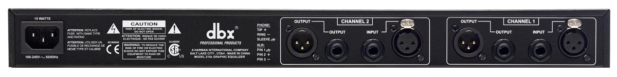 dbx 215S 2x15 Bånd Grafisk Equalizer