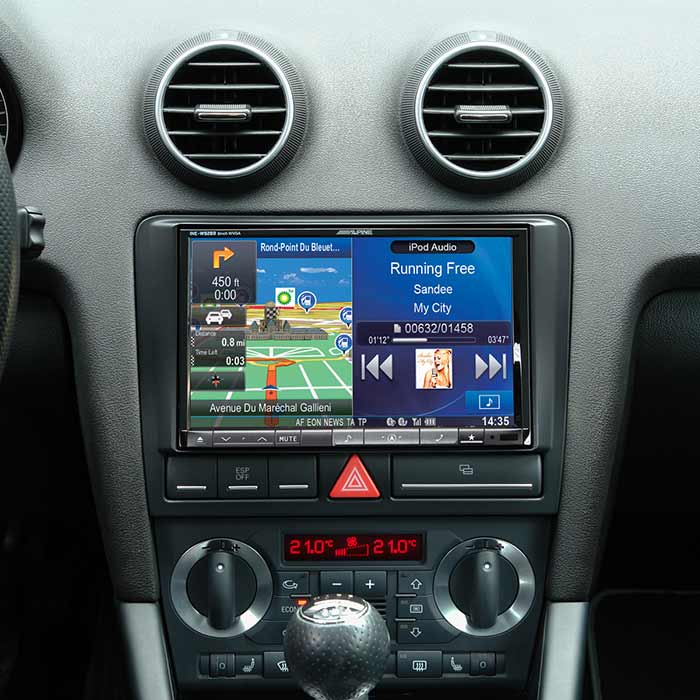 2-DIN 8" kit til Audi A3 u/display