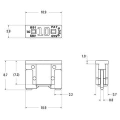 Ampire Tap til Lavprofil-mini-sikring 10A (ACN) - 1 Stk
