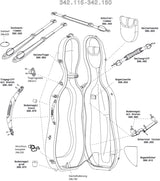 GEWA Cello case Idea Original Carbon 2.9 - Bearing ring plate