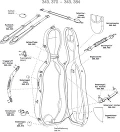 GEWA Cello case Idea Original Carbon 2.9 - Bearing ring plate