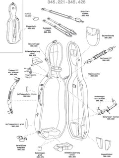 GEWA Cello case Idea Original Carbon 2.9 - Bearing ring plate