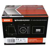 Phoenix Gold 10" aktiv Sub M. kabler & remote