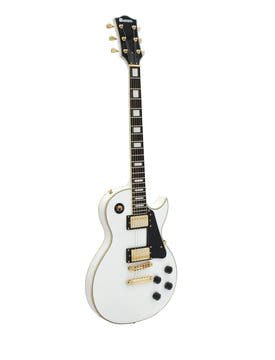 DiMavery LP-520 El-guitar (Hvid/Guld)