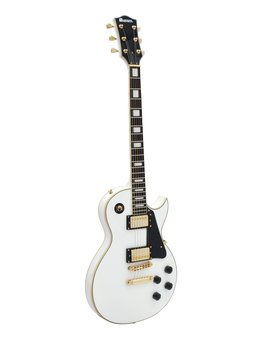 DiMavery LP-520 El-guitar (Hvid/Guld)