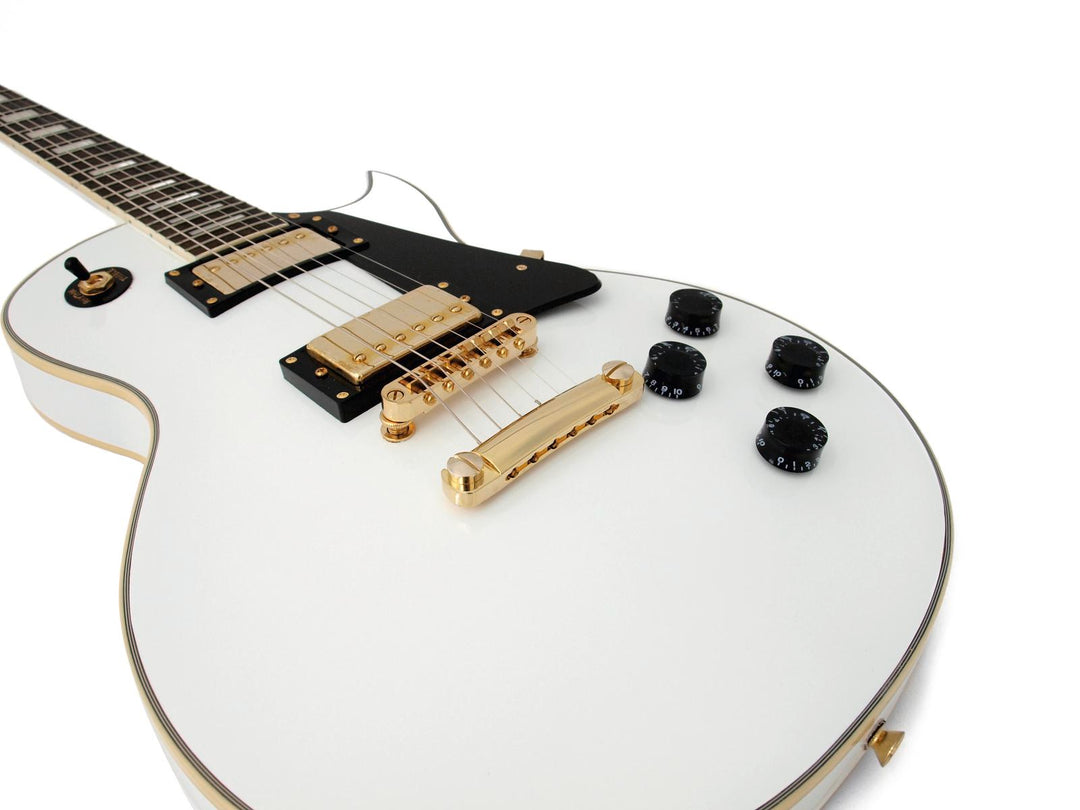 DiMavery LP-520 El-guitar (Hvid/Guld)
