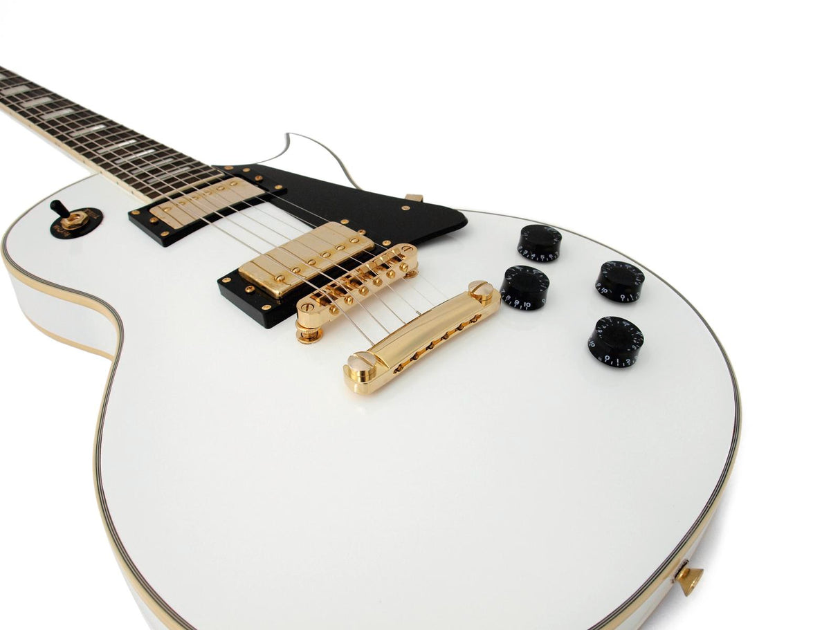 DiMavery LP-520 El-guitar (Hvid/Guld)