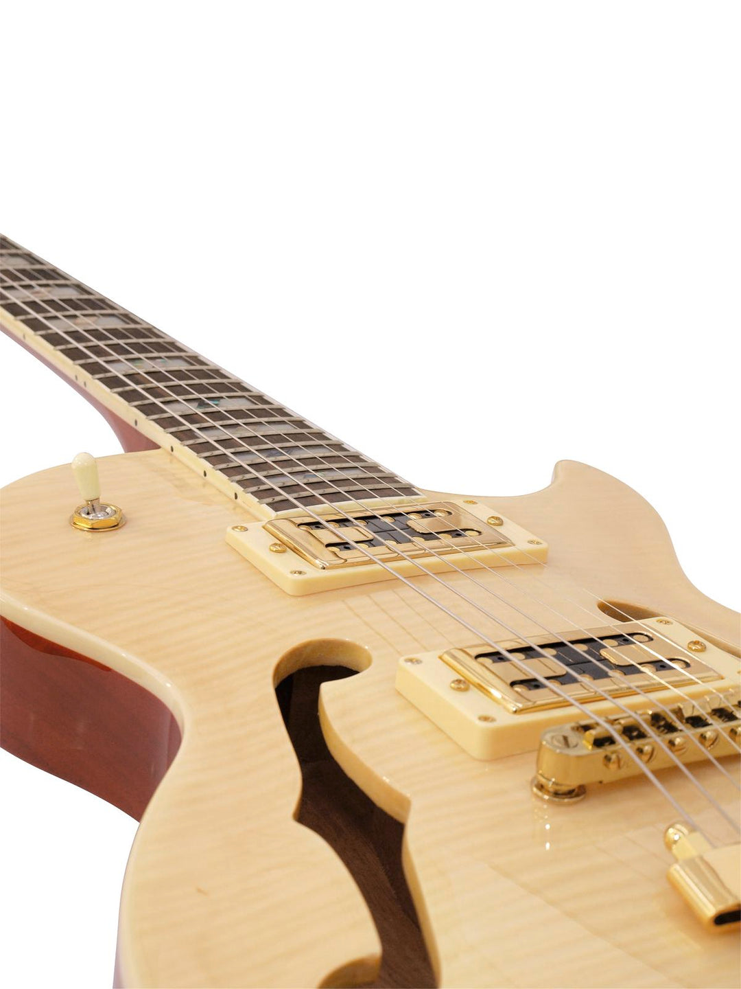 DiMavery LP-600 El-guitar (Naturur Ahorn)