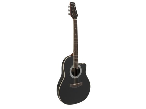 DiMavery RB-300 Roundback Guitar (Sort)