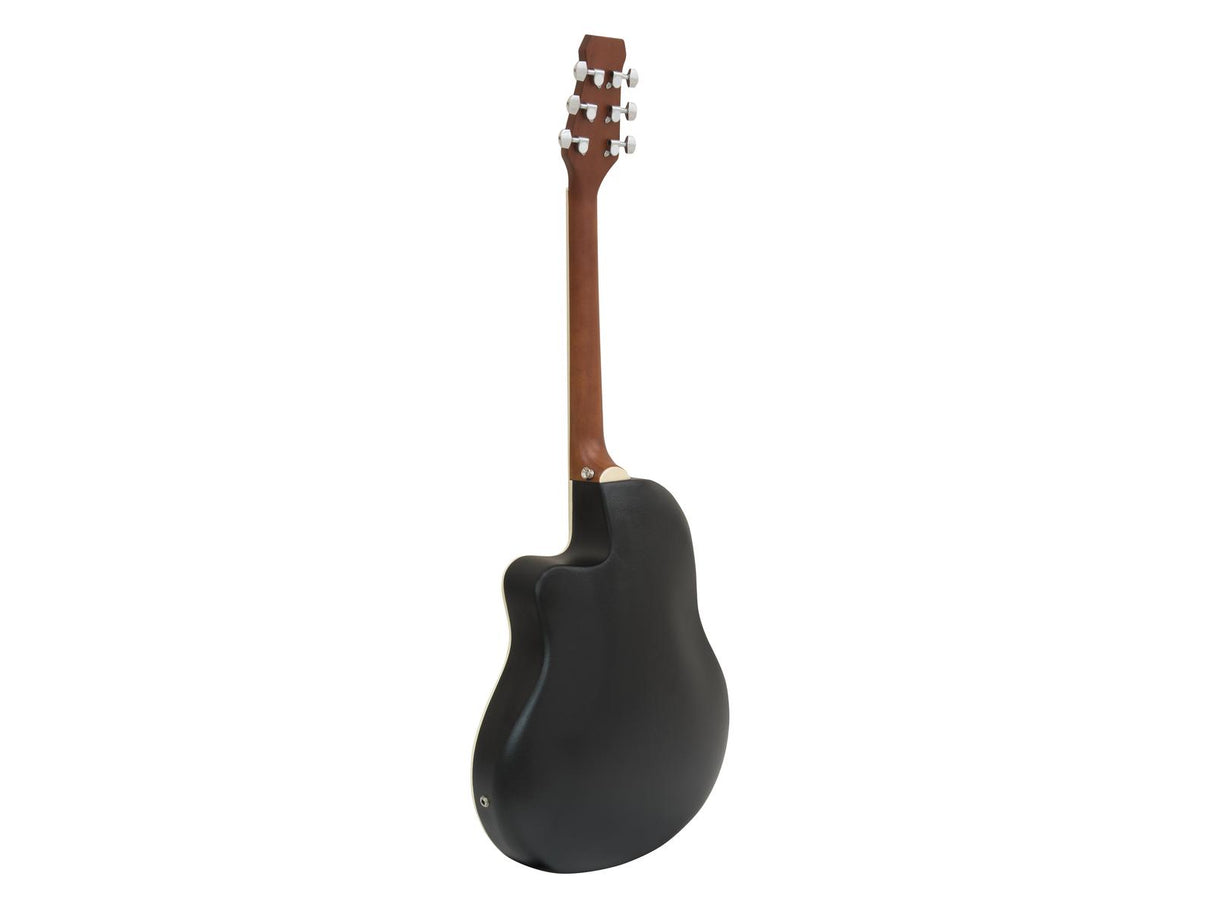 DiMavery RB-300 Roundback Guitar (Sort)