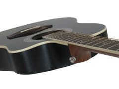 DiMavery RB-300 Roundback Guitar (Sort)