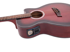 DiMavery AW-400 Western Guitar (RÃ¸d burst)
