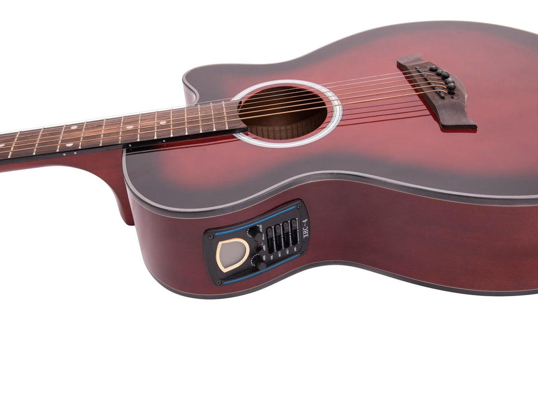 DiMavery AW-400 Western Guitar (RÃ¸d burst)