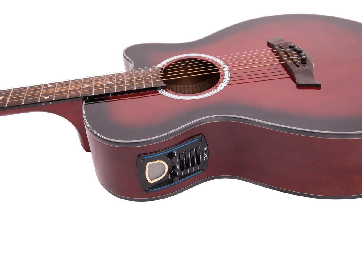 DiMavery AW-400 Western Guitar (RÃ¸d burst)
