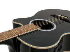 DiMavery AW-400 Western Guitar (Sort)
