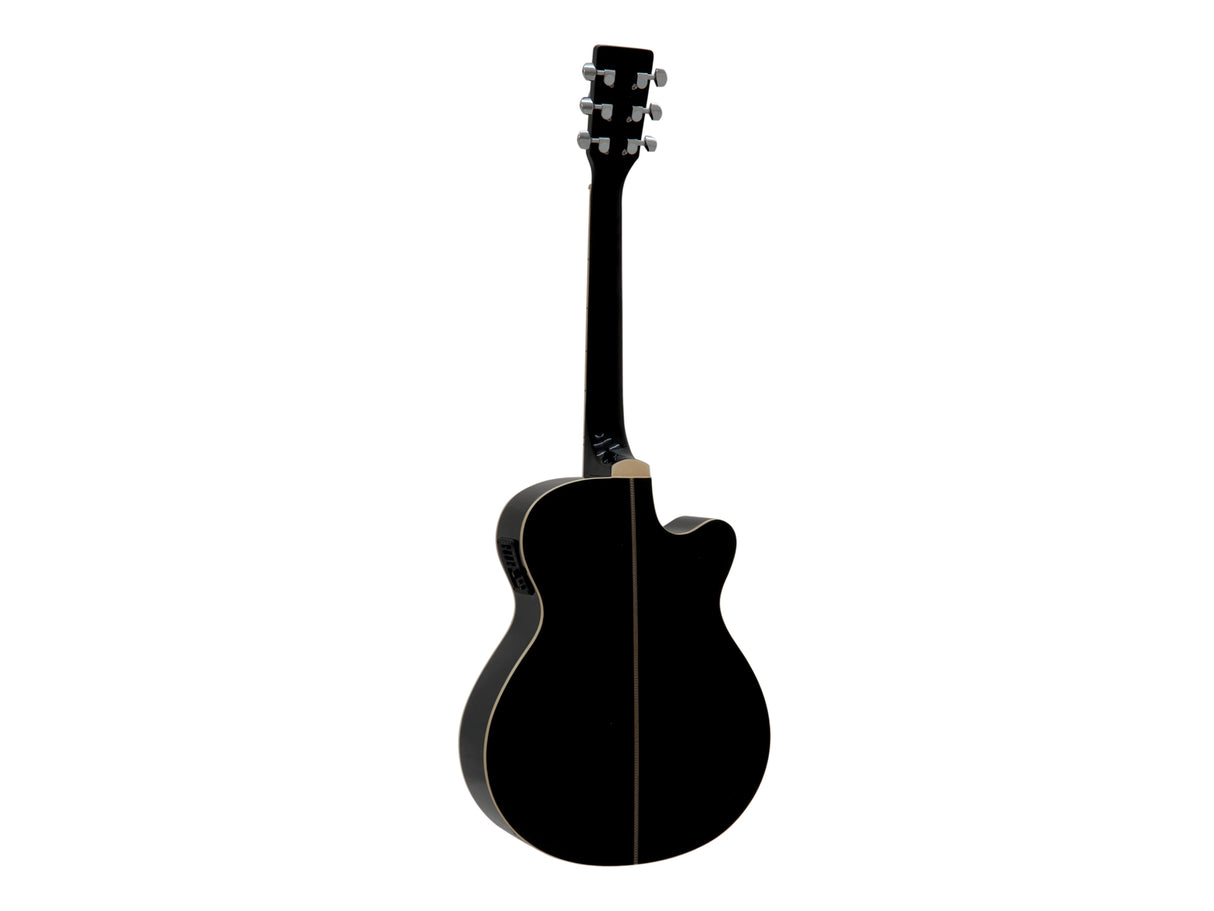 DiMavery AW-400 Western Guitar LH (Sort)