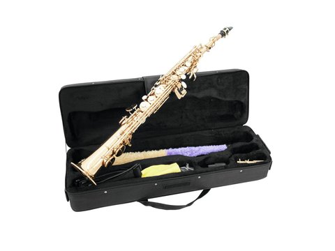 DiMavery SP-10 Bb Soprano Saxofon, Guld