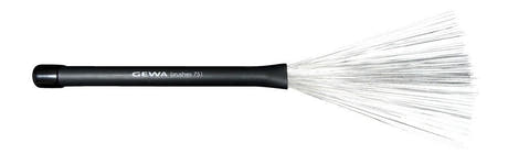 GEWA jazzbrushes i stål med sort gummiskaft, udtrækkelige