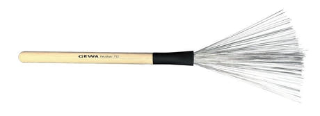 GEWA jazzbrushes i stål med træhåndtag og metalknop