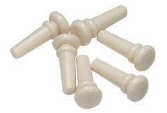 GEWA endeknap i offwhite PVC til guitar, 6 stk.