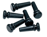 GEWA endeknap i sort PVC til guitar, 6 stk.