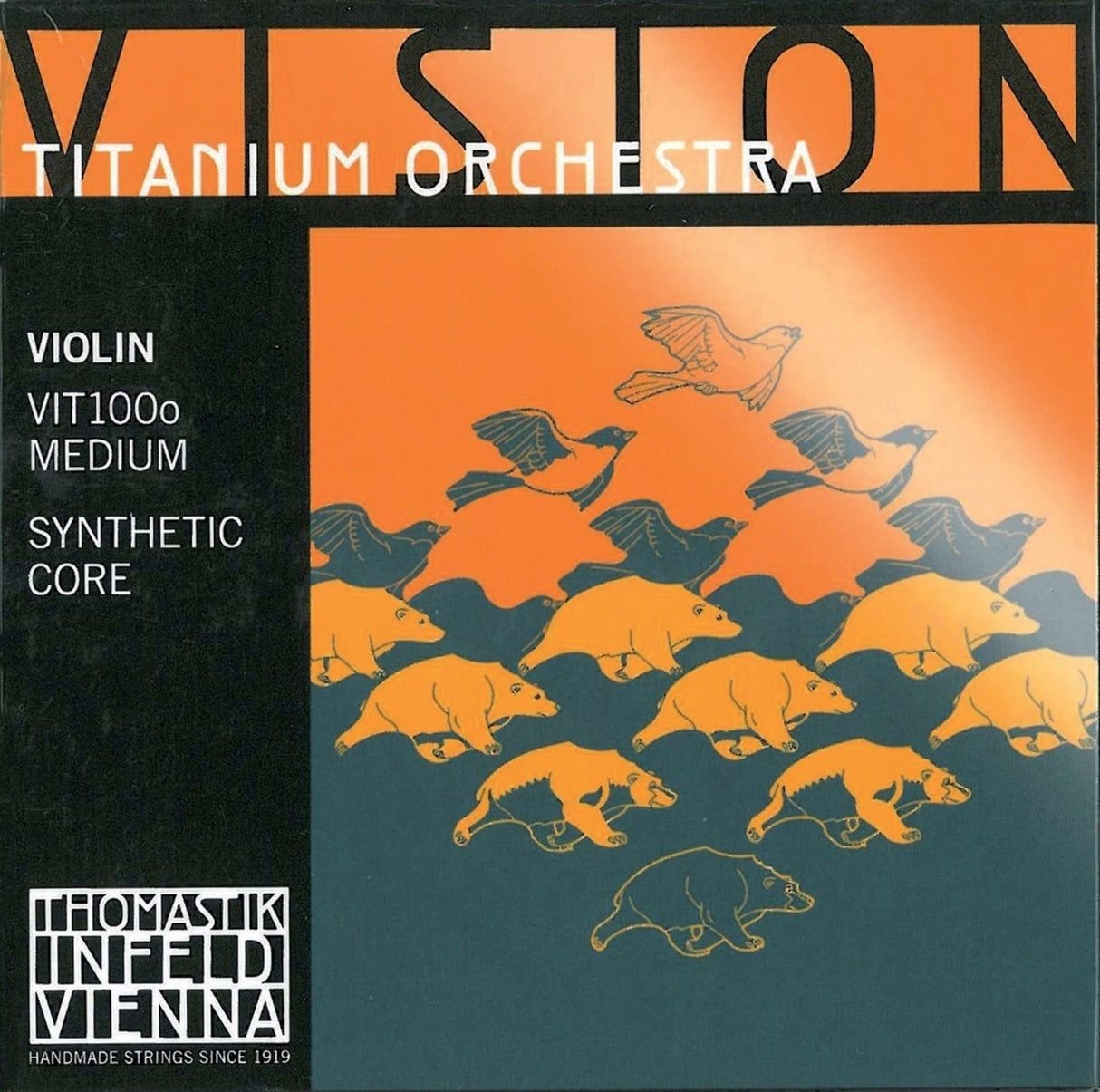 Thomastik-Infeld Violin strings Vision Titanium ochestra synthetic core - Stahl blank (VIT01o)