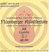 Nürnberger Viola da gambe-strings Kuenstler rope core. Chrome steel wound - D'