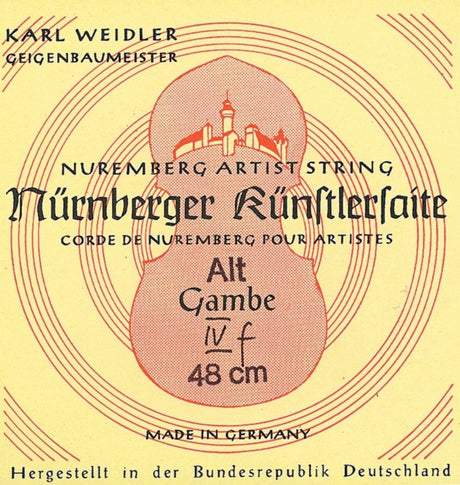 Nürnberger Viola da gambe-strings Kuenstler rope core. Chrome steel wound - D'