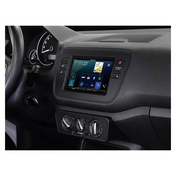 2-DIN Ramme til Mii, Citigo og Up (Sort)
