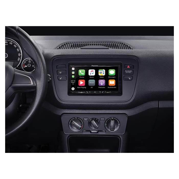 2-DIN Ramme til Mii, Citigo og Up (Blank Sort)