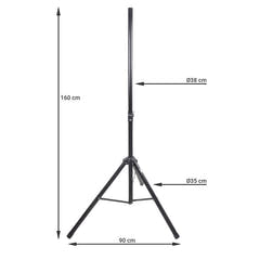 Højttalerstativ (120-160cm, 50 kg)