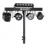 LIGHT4ME T-BAR LASER STROBE LED PAR DERBY UV IR multieffekt