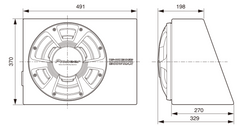 Pioneer TS-WX300A Aktiv Subwoofer m. Indbygget D-klasse Forstærker