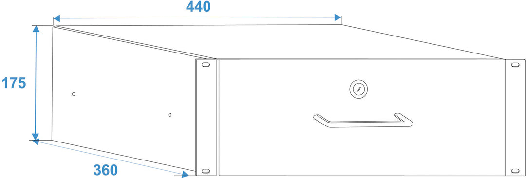 OMNITRONIC Rack Drawer with lock 4U