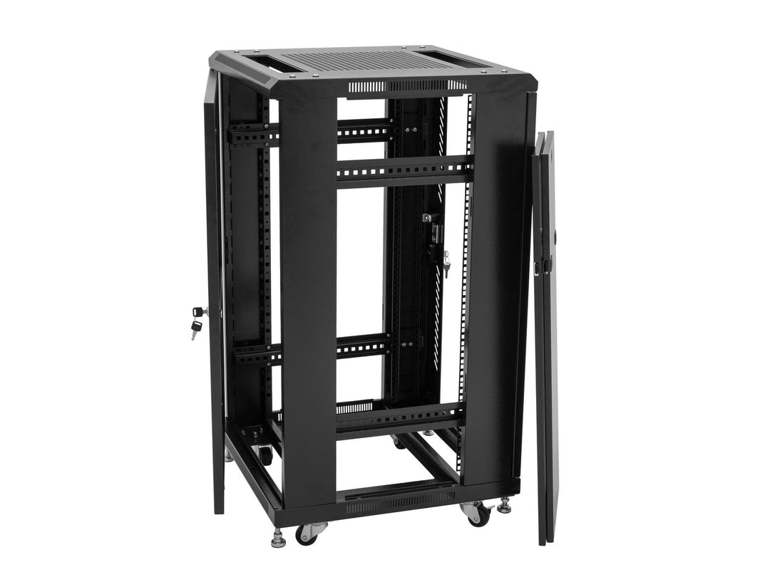 ROADINGER SSC-16 Steel Cabinet with Glass Door 16U