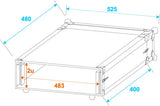 Roadinger Effect Rack CO DD 2 Unit (40cm Dyb)