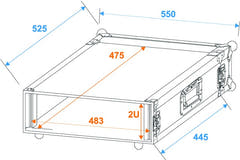 Roadinger Forstærker Rack Pro 2 Unit (45cm)