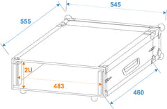 ROADINGER Amplifier Rack PR-1, 2U, 47cm deep