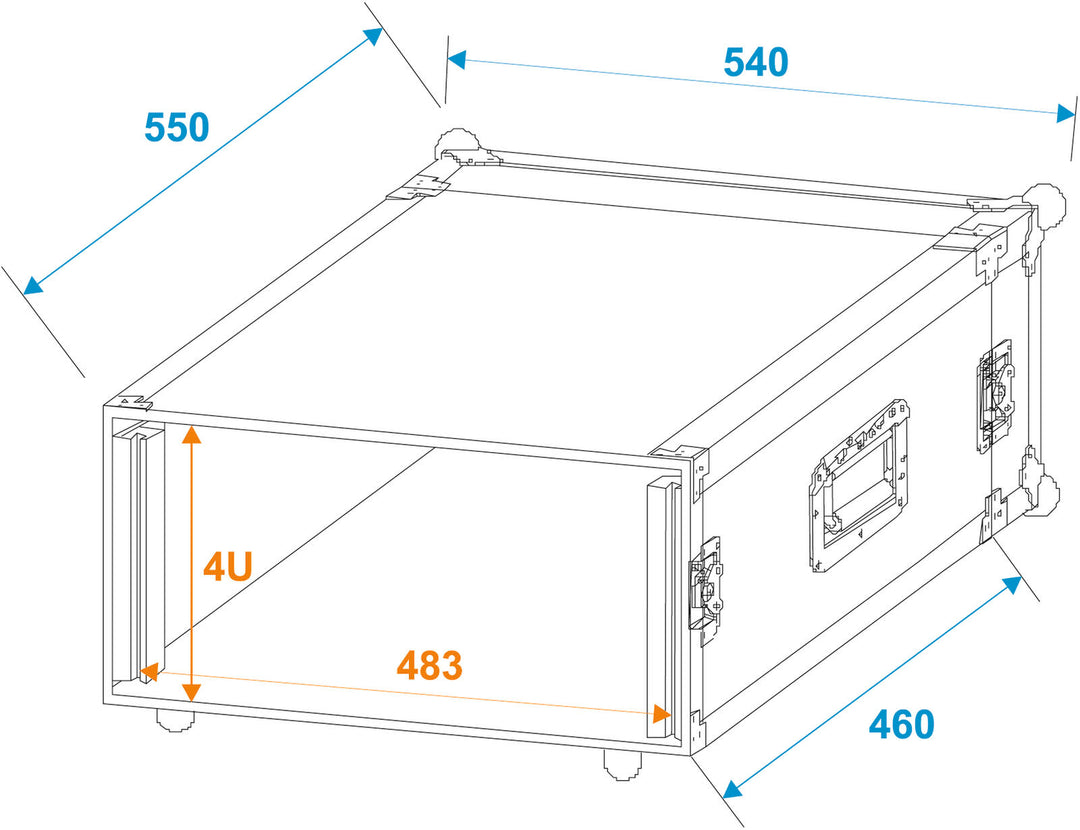 ROADINGER Amplifier Rack PR-2, 4U, 47cm deep