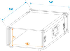 ROADINGER Amplifier Rack PR-1, 3U, 47cm deep
