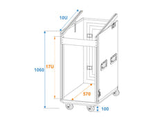 Roadinger Combo Case Pro 17U m. Hjul