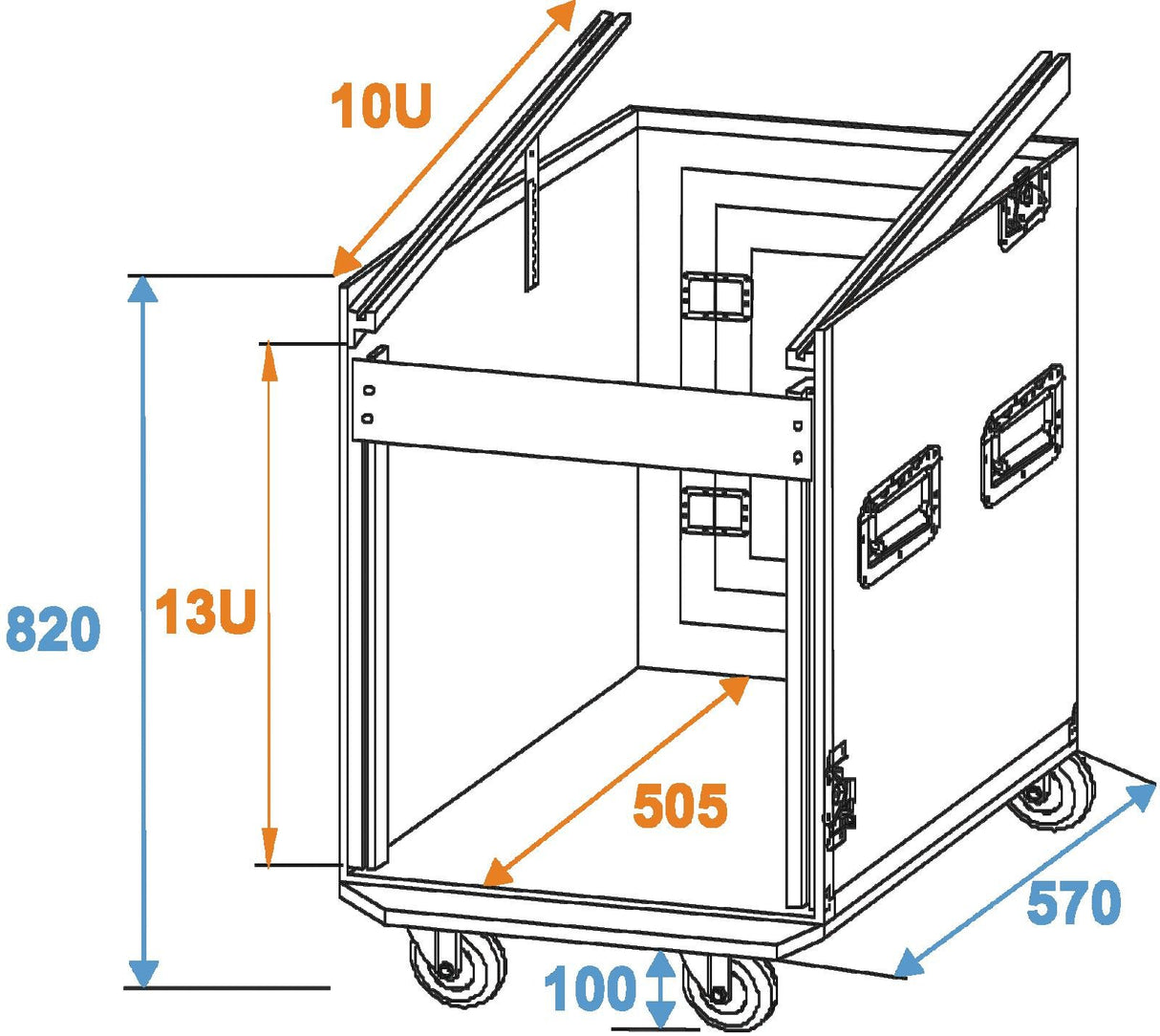 Roadinger Kombi Rack m. Hjul