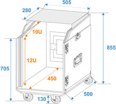 ROADINGER Special Combo Case LS5 Laptop Desk, 12U